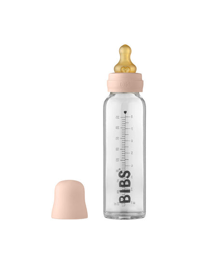 Jaunums BIBS stikla barošanas pudelīte 225ML (blush) 0+ mēn.