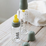 Jaunums BIBS stikla barošanas pudelīte 110ML (blush) 0+ mēn.