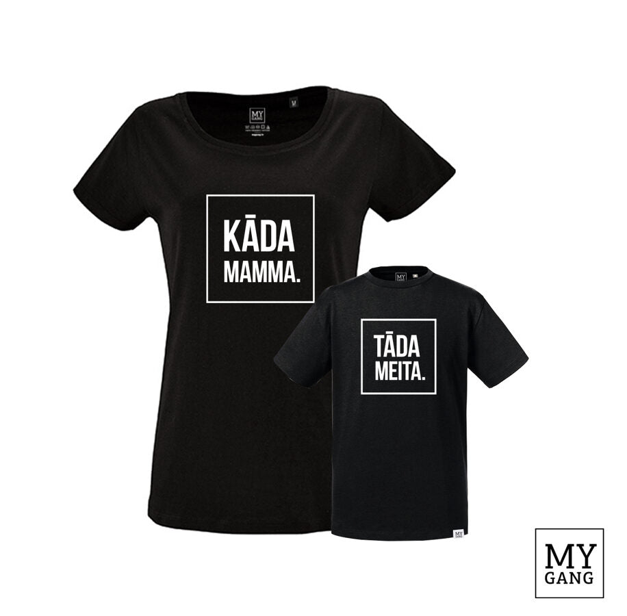 T-kreklu komplekts KĀDA MAMMA. TĀDA MEITA